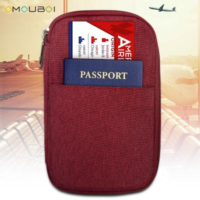 China OMOUBOI Passport Bag Modern Simple Cheap High Quality Waterproof Lightweight Card Holder With External Pocket for sale