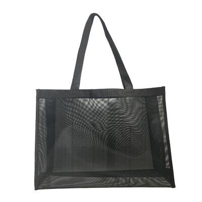 China Tote Large Capacity Mesh Grocery Bags Foldable Reusable Shopping Bag Ripstop Multi-Occasion Beach Tote Bag for sale