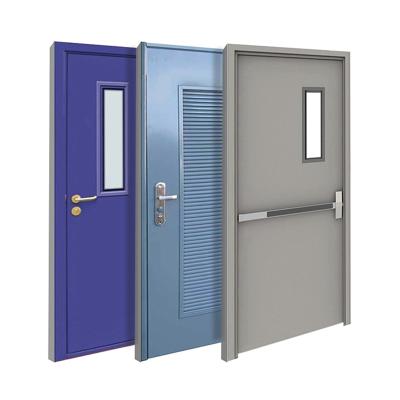 China Modern High Quality Safety Exit Door BS Fire Rated With Internal Glue Safety Explosion Proof Steel Door for sale