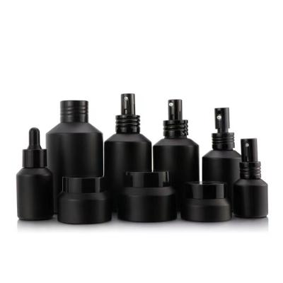 China Slope 120ml Free Samples Personal Care Black Shoulder Spray Glass Bottle Aluminum Lid for sale