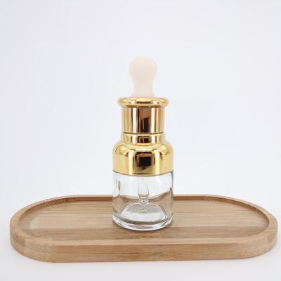 China Custom Cosmetic Packaging Hair Oil Essential Oil Clear Glass Dropper Bottle 30ml for sale