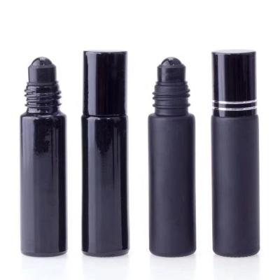 China Personal Care Cosmetic Packaging Roller Bottle 10ml Black Rollball Holder for sale