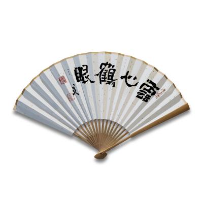 China China low price promotion custom chinese style fabric folding fan bamboo hand fan for sale