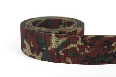 China Camouflage Webbing Width Military Polyester Webbing Straps in Rigid belt for sale