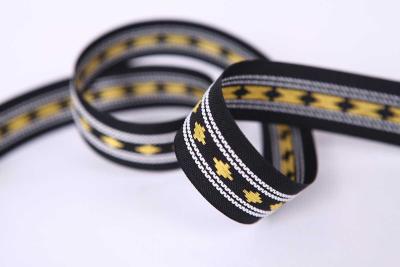 China 25 mm width Prevent slippery  jacquard weave woven non-slip elastic belt for sale