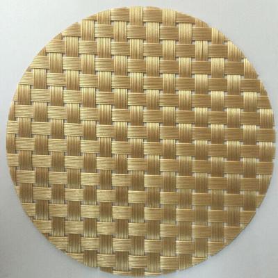 China light golden Textilene® Solar Screens & cushions chair Fabric 8*8 PVC woven mesh fabric for sale