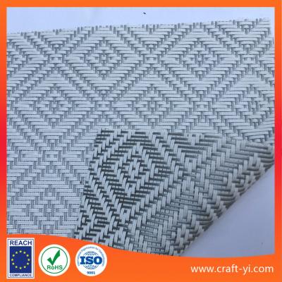 China Rhombus jacquard weave fabric Textilene PVC coated mesh fabric for sale