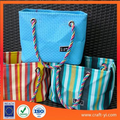 China Textilene mesh fabric to do bag reuse Easy clean for shoping bag for sale