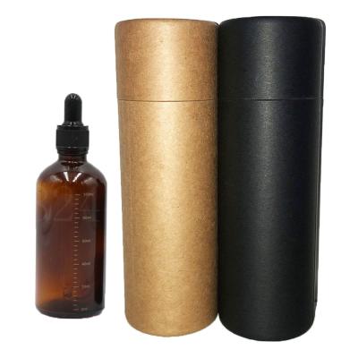 China Black 155mm Height Carton Tube Packaging For Makeup for sale