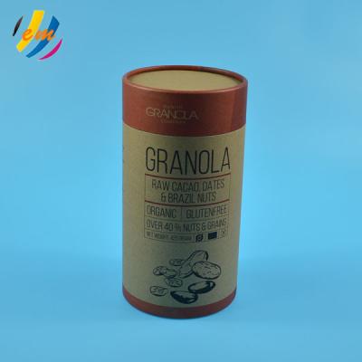 China FDA 200mm height Kraft Paper Box Packaging for Oatmeal for sale