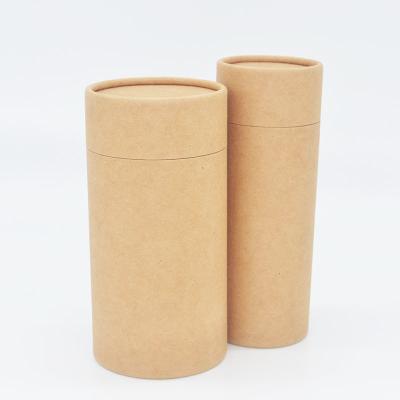 China Custom Logo Deodorant Stick 120mm Length Kraft Cylinder Packaging for sale