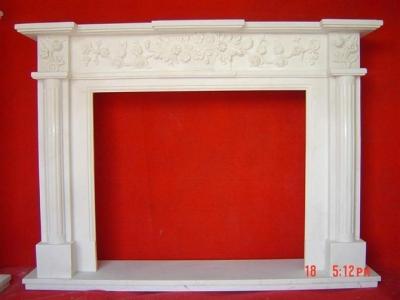 China natural stone carved simple fireplace mantel for sale