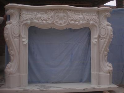 China Marble Fireplace Flowers Design for sale