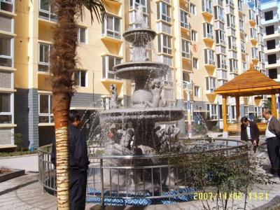 China Chinese outdoor brige fountain stone fortune ball for hotel&villa project design for sale