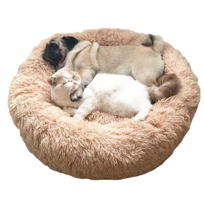 China Factory New Large Washable Luxury Pet Cat Dog Bed Autumn And Winter Heat Warmer Fluffy Bed for sale