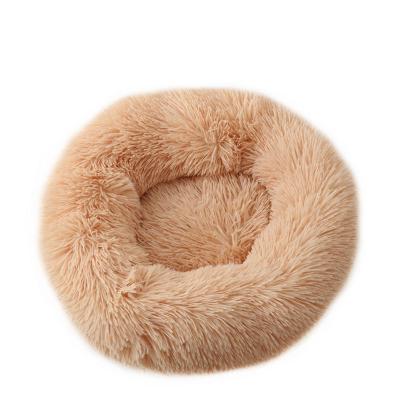 China Plush Round Thickened Pet Heating Bed Dirty Mat Cat Bed Small And Medium Pet Dog Bed Wholesale for sale