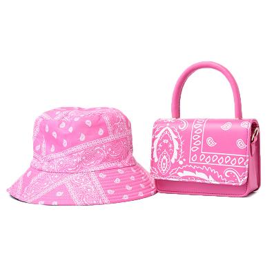 China Fashion ladies handbag hat combination of new personalized cashew handbag and hat with wholesale for sale