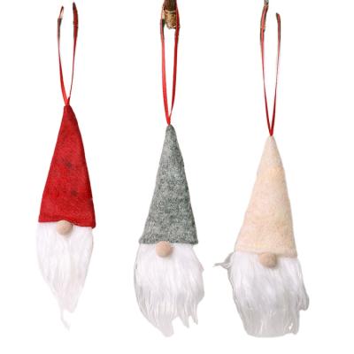 China Christmast Ornament Christmas Decorations Christmas Wine Bottle Set Faceless Doll Santa Claus Small Pendant Hot Sale for sale