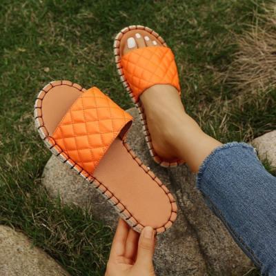 China Fashion Trend Fashion Flat Sandals Women Plus Size Round Main Lady Slippers Flat Flip Flops Slippers For Women for sale