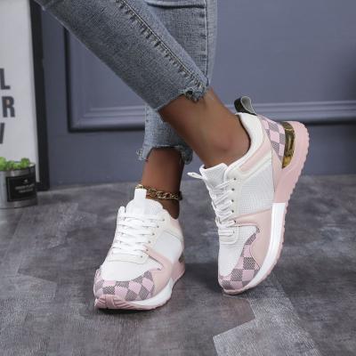 China CUSHIONING mesh women's gg sports sneakers print style platform walking shoes wedge causal sneaker shoe for women for sale