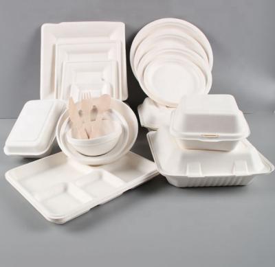 China Factory Beston Paper Disposable Food Container Making Factory Bagasse Tableware Machine Biodegradable Food Containers for sale