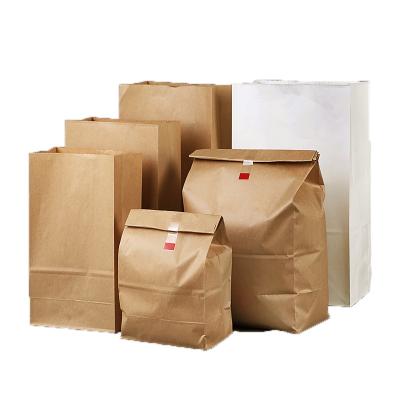 China Recycled Materials Wholesale Customized Printing Food Grade Kraft Paper Bag Cookie Packaging Paper Shopping Bag for sale