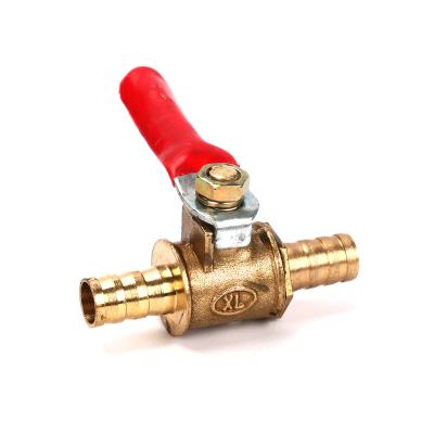 China Air Pagoda Hose Fitting Ball Valve For Water Gas Factory Brass Barb Supply 6mm 8mm 10mm 12mm for sale