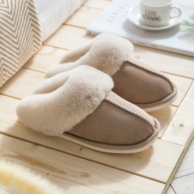 China Thermal High Quality Fluffy Slippers for Women Winter Warm Autumn Anti-slip Comfortable Plush Slippers for sale