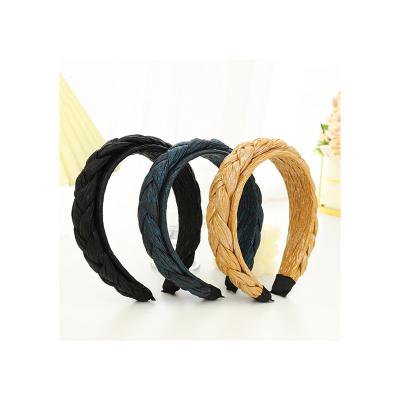 China Fashion pure fabric fashion hair accessories manufacturers china twist braid color wide brim headband for sale