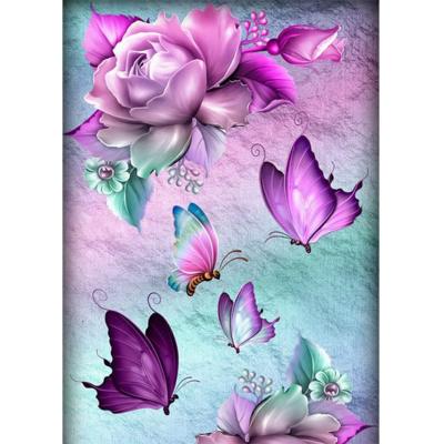 China CLASSIC Full Round Drill Diamond Art Kits And Butterfly Diamond Painting By Number Crafts Mosaic Flower Kits For Home Wall Decor for sale