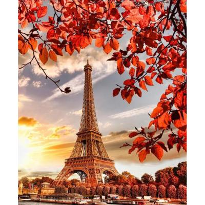 China Best Gift DIY 5D Style Digital Diamond Painting American Kit,Eiffel Tower Rhinestone Embroidery Painting Art Crafts Wall Home Decoration for sale