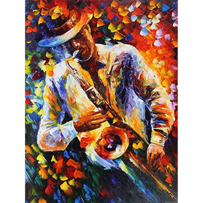 China DIY CLASSIC Digital adult Kit Crystal Embroidery Home Decor Crafts 5D Diamond Painting Man Blowing Saxophone for sale