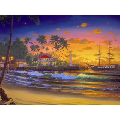 China American Style DIY Diamond Art Seascape by Digital Painting Full Diamond Rhinestone Wall Decoration 5D Diamond Canvas Painting for sale