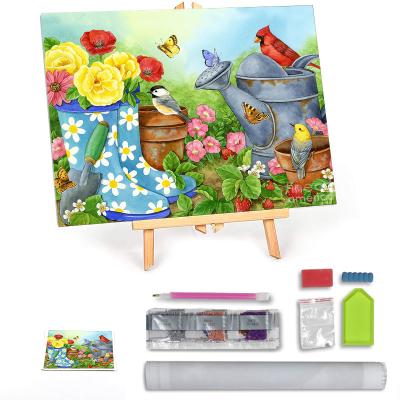 China New classic/postmodern handmade flower painting 5D diamond paitig kits custom dimond painting living room for sale