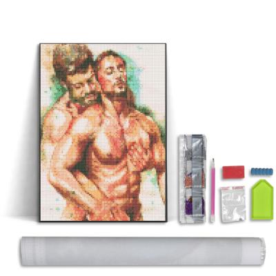 China Full Drill Diamond Painting 5d Diy Male Gay Naked Art Naked Painting Leisure Entertainment Mosaic Adult American Custom Mural Painting for sale