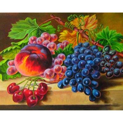 China New high quality classic/postmodern diy diamond painting dot grape beautiful decorative painting for sale