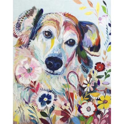 China Cartoon Round Drill Rhinestone Pictures Arts Crafts DIY Diamond Painting Wall Home Decor By Number Kits Dog for sale