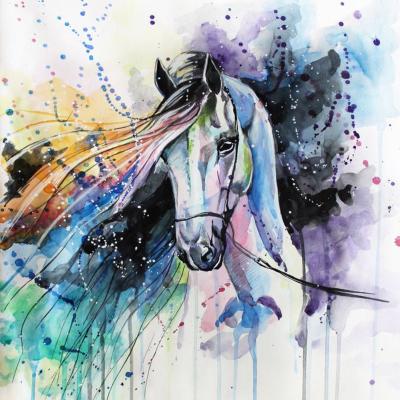 China New classic/postmodern modern diy custom home art 5D wall decor shaped crystal diamond painting for diamond paitings horse for sale