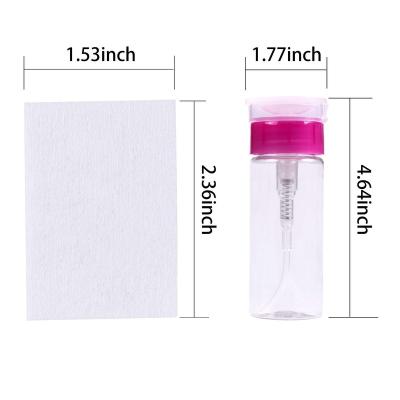 China BTArtbox Gel Nail Polish Remover Set Include 1Piece Pull Down Pump Dispenser Bottle 1000PCS Lint Free Cotton Nail Pads MA LBG-XJTZ-01 for sale