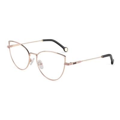 China Optical Glass Italy Design Fashion Ladies Cat Eye Metal Frame for sale