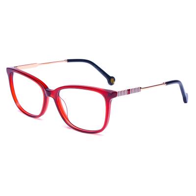 China New Trend Optical Glass Women Fashion Acetate Optical Glasses For Blocking Blue Light for sale