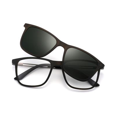 China Clip On Glass Custom High End Black Classic Square Ultem Optical Frames Clip On for sale