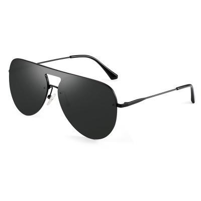 China Fashion Sunglasses Design Metal Men Fashion Double Bridge Shades Sunglasses for sale