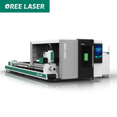 China Laser CUTTING All Steel Table Closed Metal Interchange Fiber Laser Cutting Machine For Metal Sheet And Tube for sale