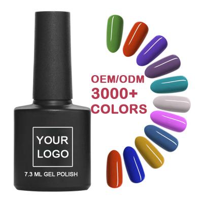 China Your brand color gel nail polish lacquer RONIKI nail supplies salon OEM color private label UV gel nail polish for sale