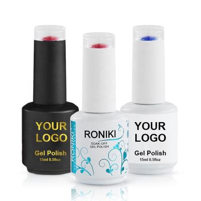 China Custom Wholesale RONIKI Private Label OEM Color Soak Off Organic Nail Gel Polish UV Gel Polish for sale