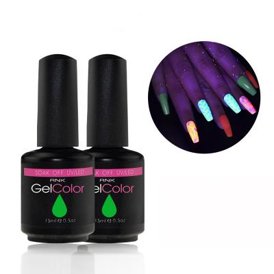 China Can be shiny in the dark RONIKI 16 colors neon gel polish 15ml soak off glow in the dark uv gel for sale