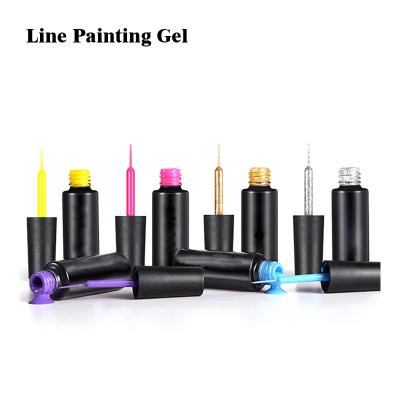 China Nail Art Beauty RONIKI New Arrival Design Colors Paint Pen Nail Art Liner Gel Stripping UV Polish for sale