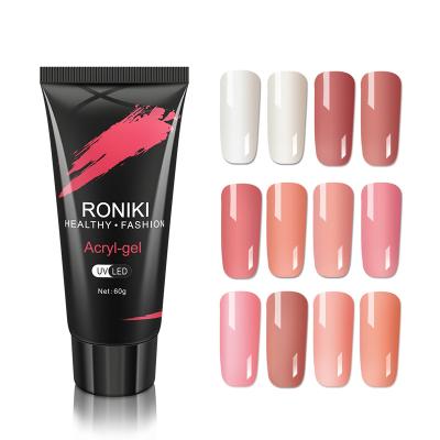 China Nail Art Beauty and OEM Logo Free Samples RONIKI Nail Extension Private Label Colors Custom Acryl Nails Poly Extension Gel for sale