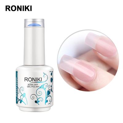 China Nail Art Beauty and Nail Extension RONIKI Private Label Quick Dry Color Prolong Jelly Nail Liquid Gel Polish Extension Hard Clear UV Gel Wholesale for sale